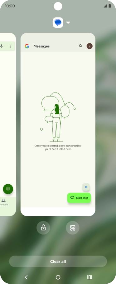 To end one running application, slide your finger upwards on the required application.