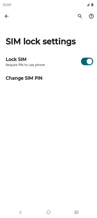 Press Change SIM PIN.