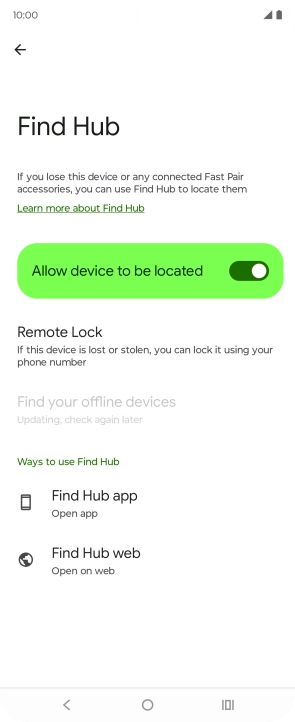 Press the Home key to return to the home screen. Press the Home key to return to the home screen.