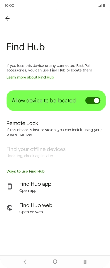 Press the Home key to return to the home screen. Press the Home key to return to the home screen.
