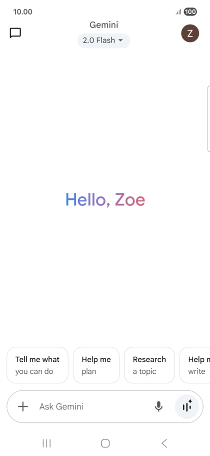 Press the profile icon.