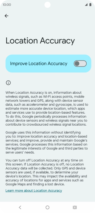 If you press the indicator next to 