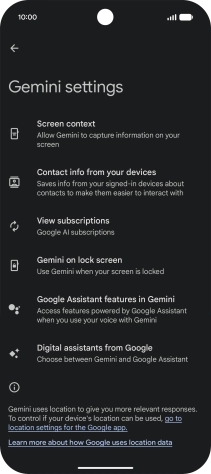 Press Digital assistants from Google. Press Digital assistants from Google.