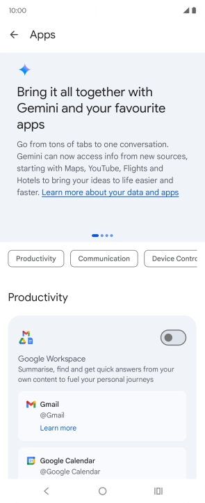 Press the indicator next to the required extension to turn on the function. Press the indicator next to the required extension to turn on the function.