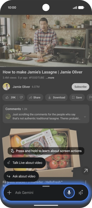 Press Ask about video. Press Ask about video.