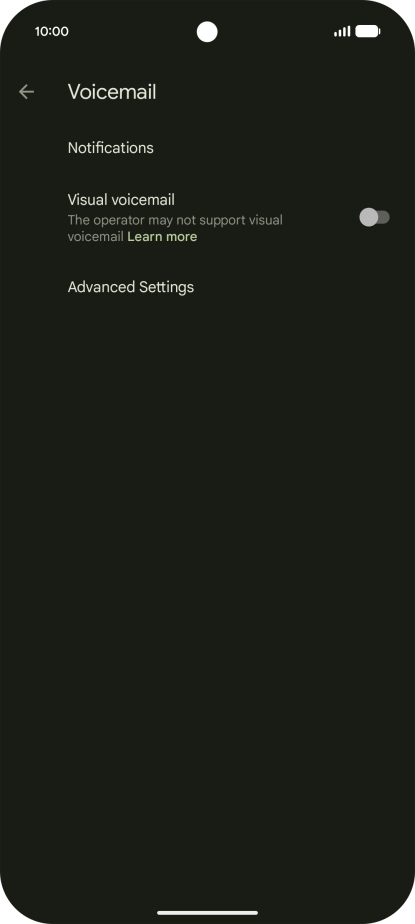 Press Advanced Settings. Press Advanced Settings.