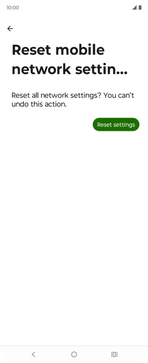 Press Reset settings.