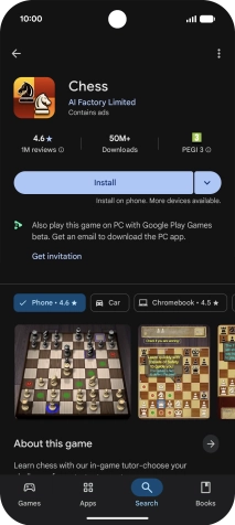 Press Install and follow the instructions on the screen to install the app. Press Install and follow the instructions on the screen to install the app.