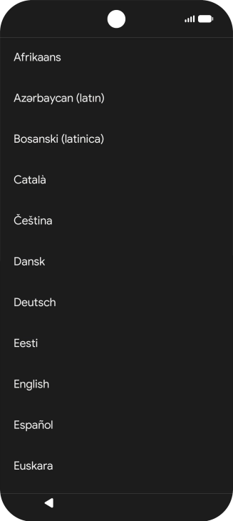 Press the required language. Press the required language.