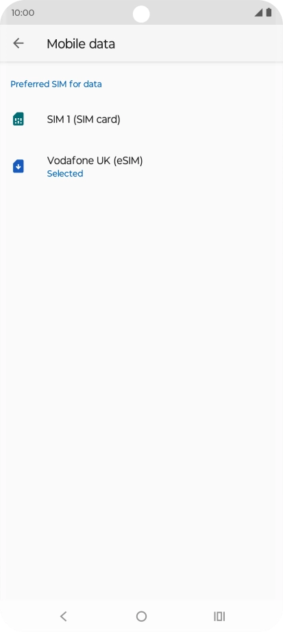Press the required price plan. Press the required price plan.