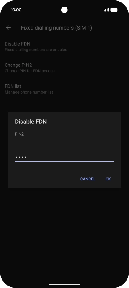 Key in your PIN2 and press OK. The default PIN2 is 1111. Key in your PIN2 and press OK. The default PIN2 is 1111.