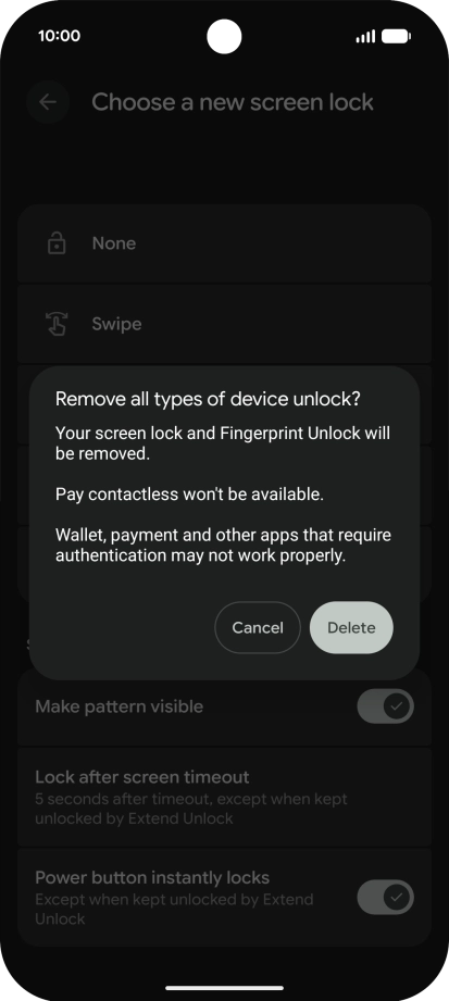 Press Delete. Press Delete.