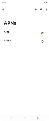 Press the field next to the data connection to activate it. Press the field next to the data connection to activate it.