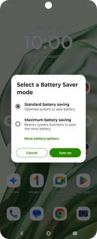 Press Turn on to turn on the function. Press Turn on to turn on the function.