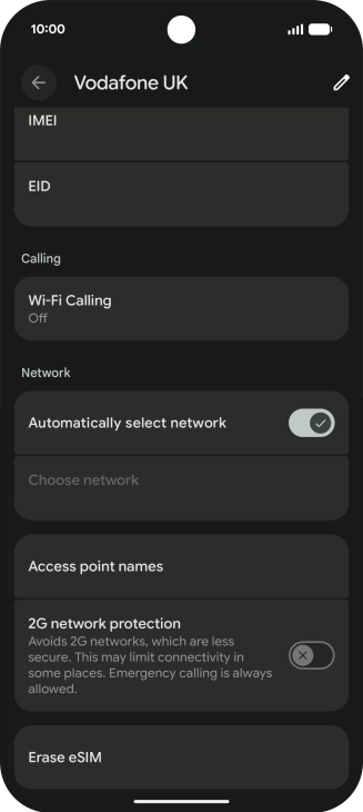 Press Erase eSIM. Press Erase eSIM.
