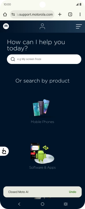 Press the profile icon. Press the profile icon.