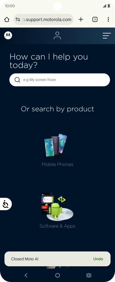 Press the profile icon. Press the profile icon.