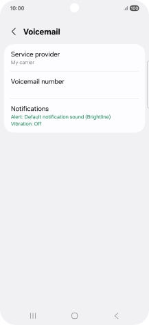 Press Voicemail number.