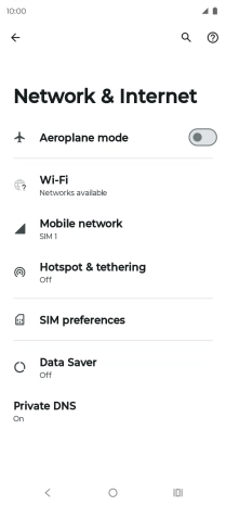 Press Mobile network.