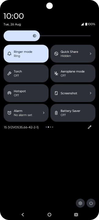 Press the low power mode icon to turn on the function.