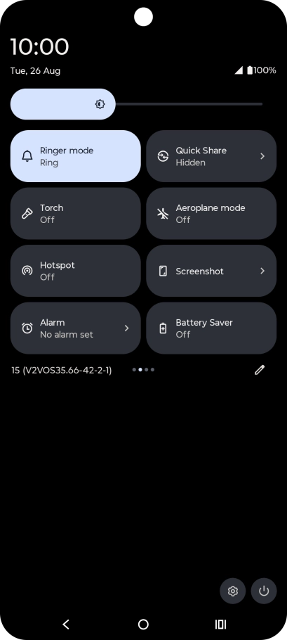 Press the low power mode icon to turn on the function.