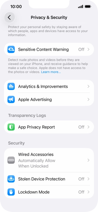 Press App Privacy Report. Press App Privacy Report.