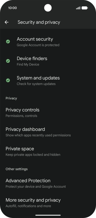 Press Privacy controls.