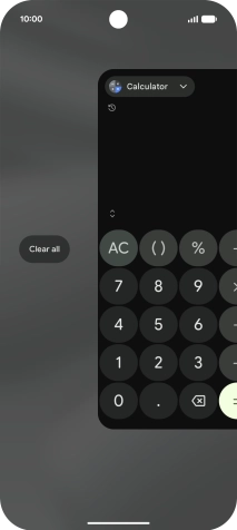 Press Clear all. Press Clear all.
