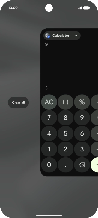 Press Clear all. Press Clear all.