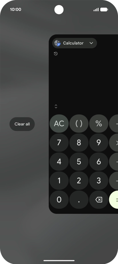 Press Clear all. Press Clear all.