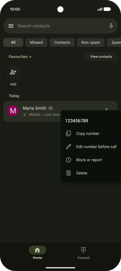 Press Block or report. Press Block or report.