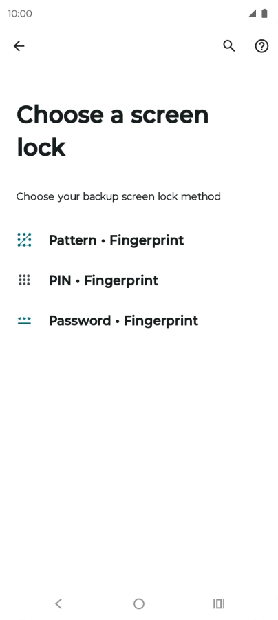 Press the required phone lock code and follow the instructions on the screen to create an additional phone lock code.