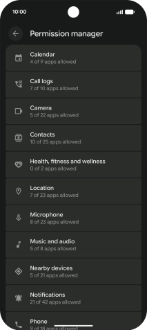 Press the required phone function.