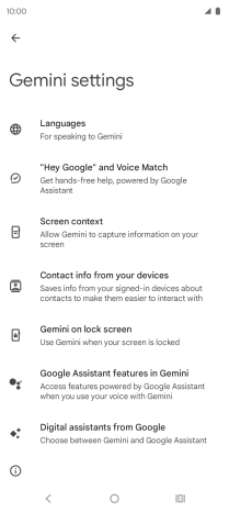 Press Digital assistants from Google.