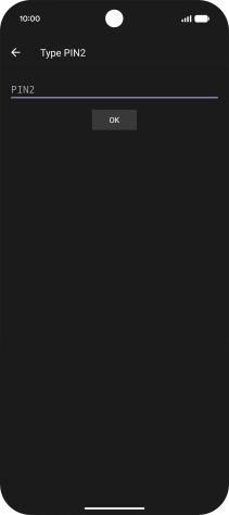 Press PIN2 and key in your PIN2. The default PIN2 is 1111.