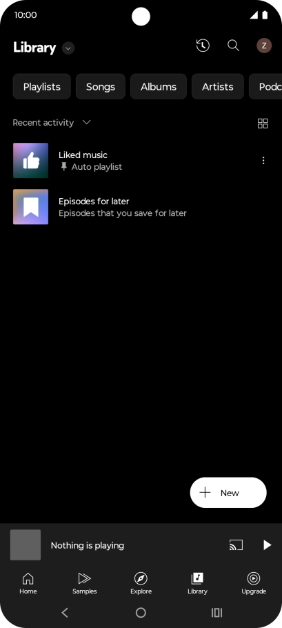 Press the drop down list.