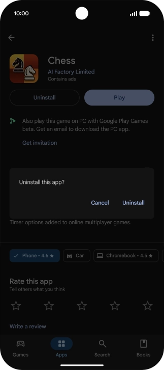 Press Uninstall. Press Uninstall.