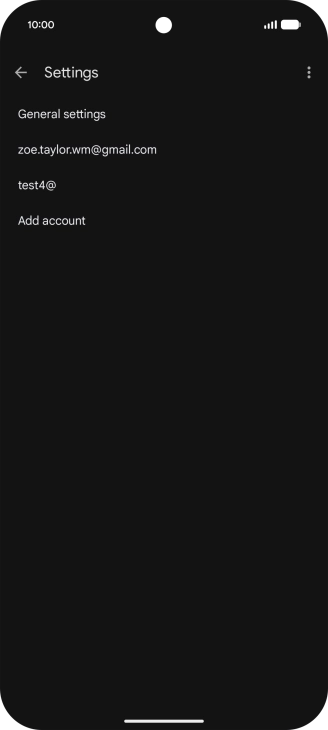 Press the required email account. Press the required email account.