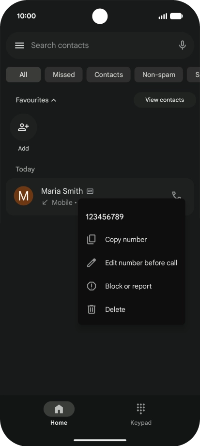 Press Block or report.
