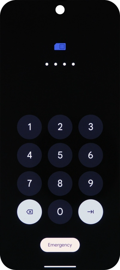If you're asked to key in your PIN, do so and press arrow right.