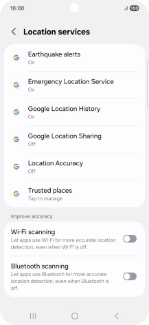 Press Location Accuracy.
