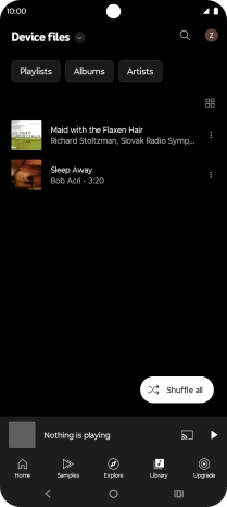 Press the required audio file.