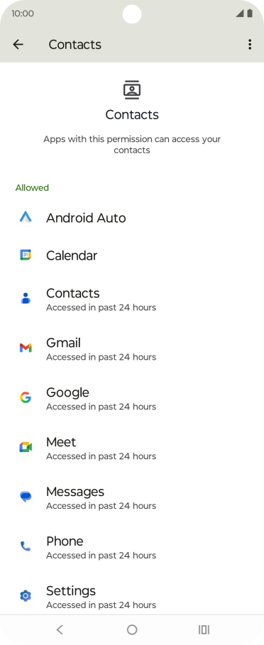 Press the required app.