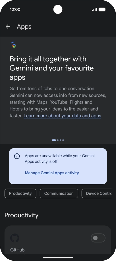 Press the indicator next to the required extension to turn on the function. Press the indicator next to the required extension to turn on the function.