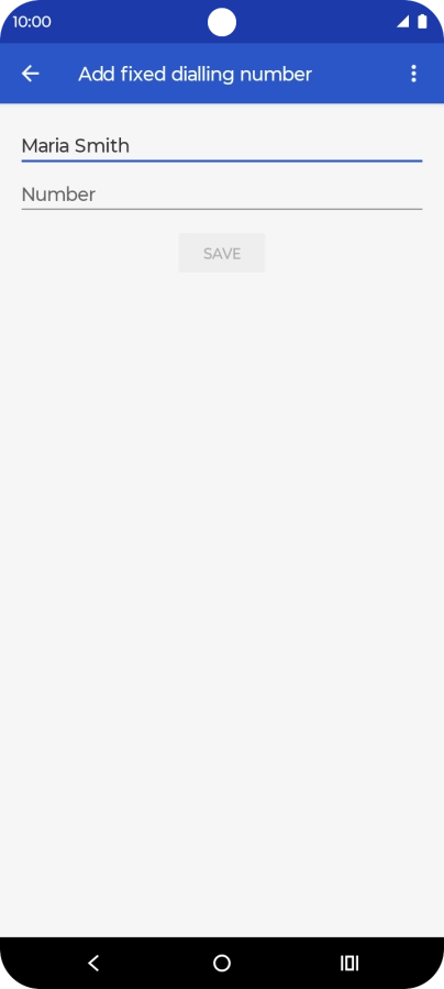 Press Number and key in the required phone number.