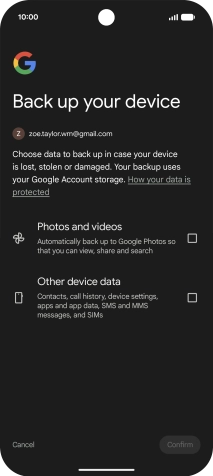 Press the fields next to the required data types to select them. Press the fields next to the required data types to select them.