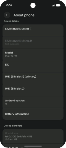 Press EID to see your phone’s EID number.