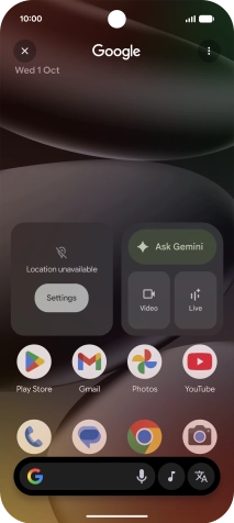 Press the music icon to start searching. Press the music icon to start searching.