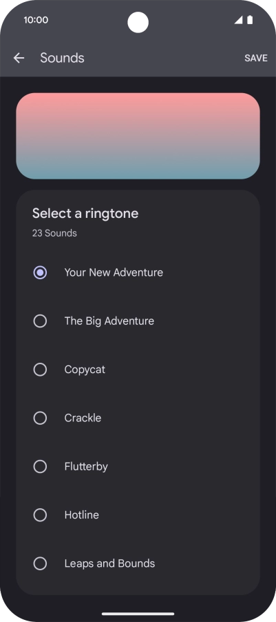 Press the required ring tones to hear them.