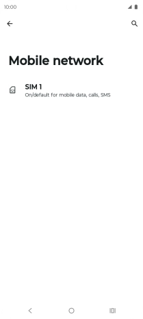 Press the name of the SIM.